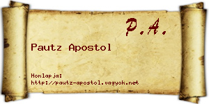 Pautz Apostol névjegykártya